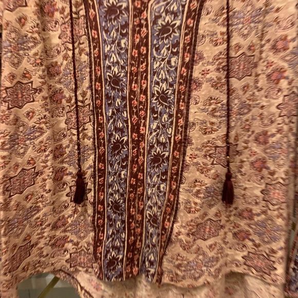 lucky Brand Long Sleeve Blouse Peasant Top - Picture 5 of 7